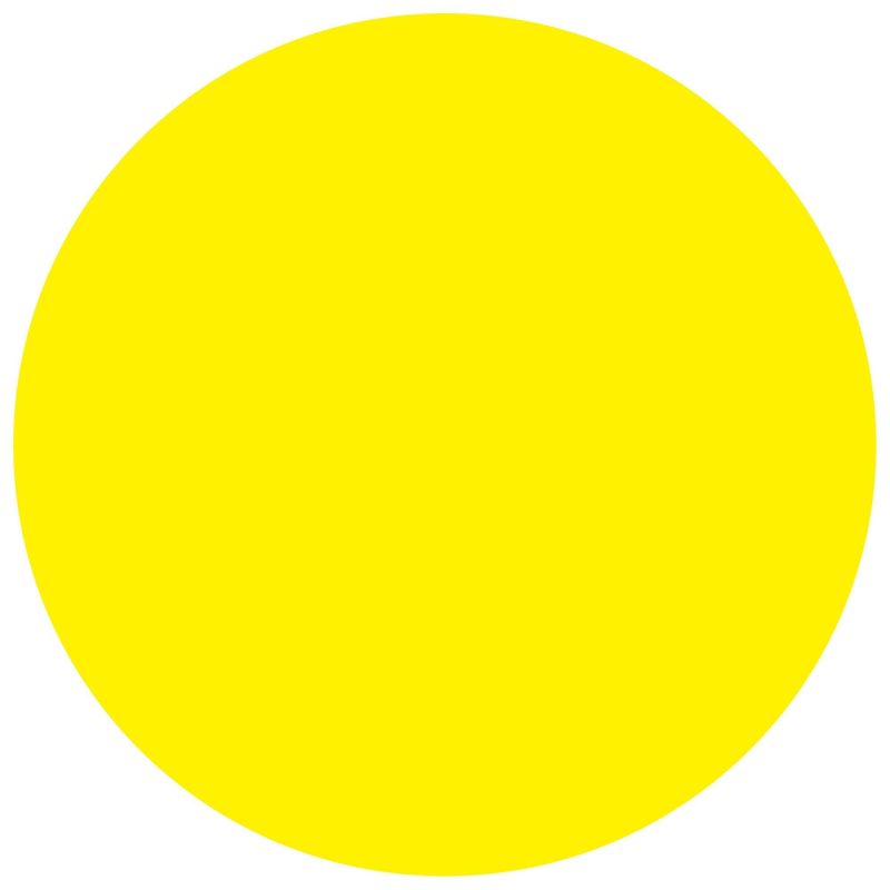 1 12 circles fluorescent yellow removable labels dl1491fy