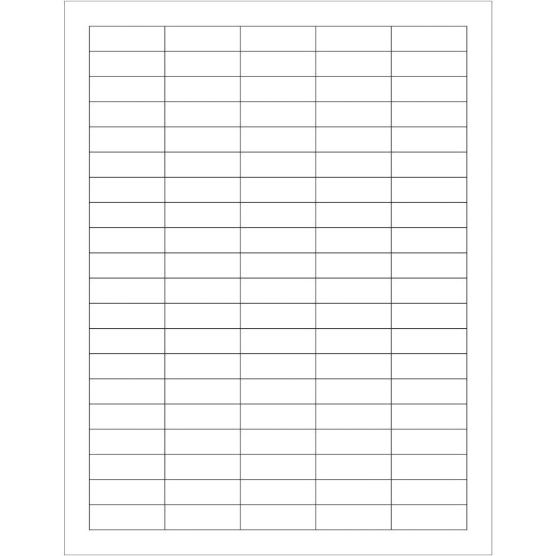 1 12 x 12 white rectangle laser labels ll106