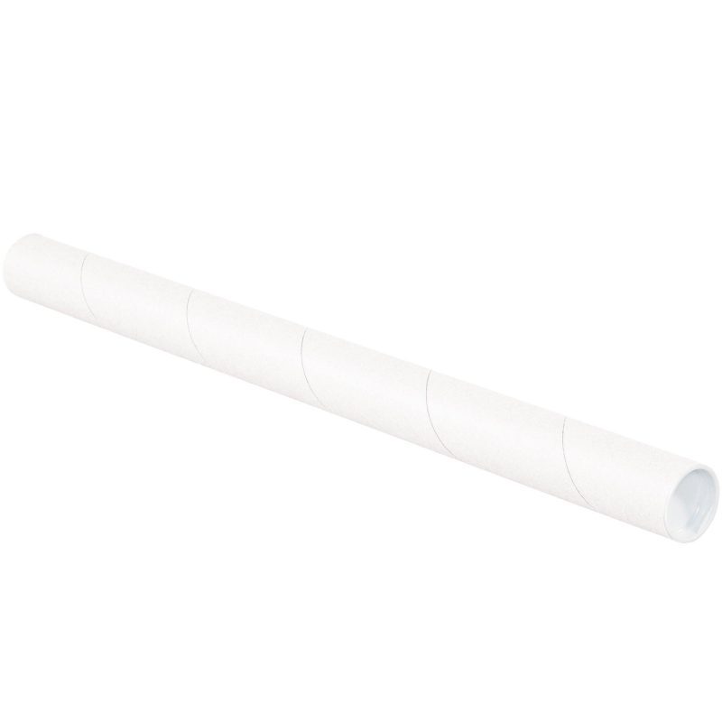 1 12 x 12 white tubes with caps p1512w