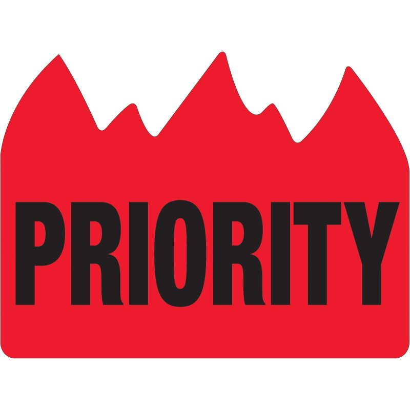 1 12 x 2 priority bill of lading flame labels dl1391