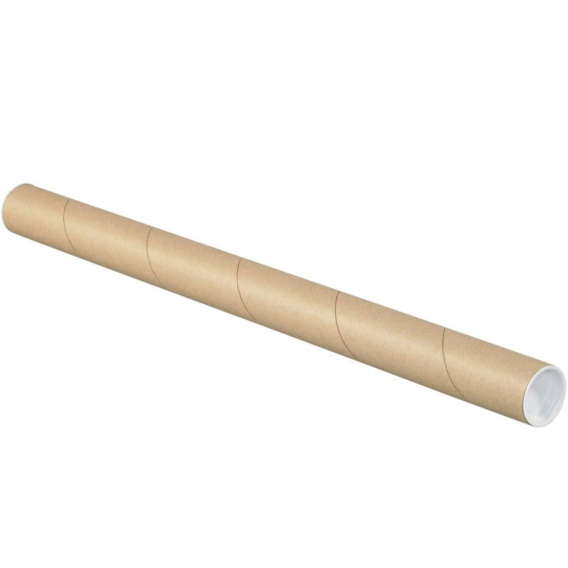 1 12 x 48 kraft tubes with caps p1548k