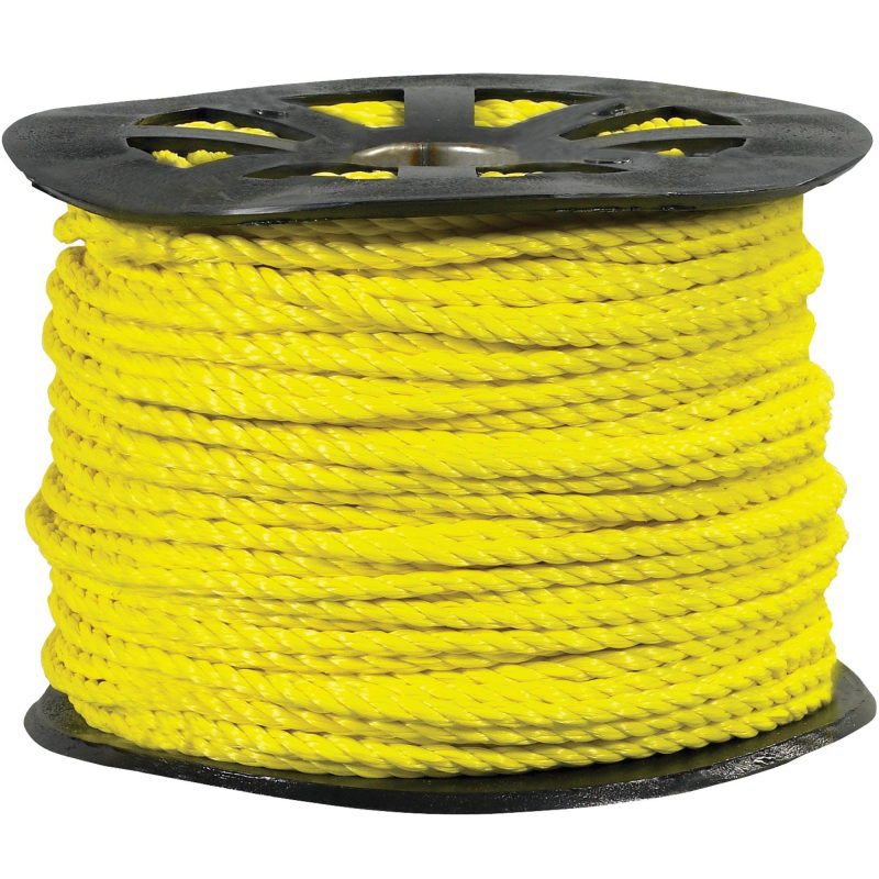 58 5600 lb yellow twisted polypropylene rope twr109