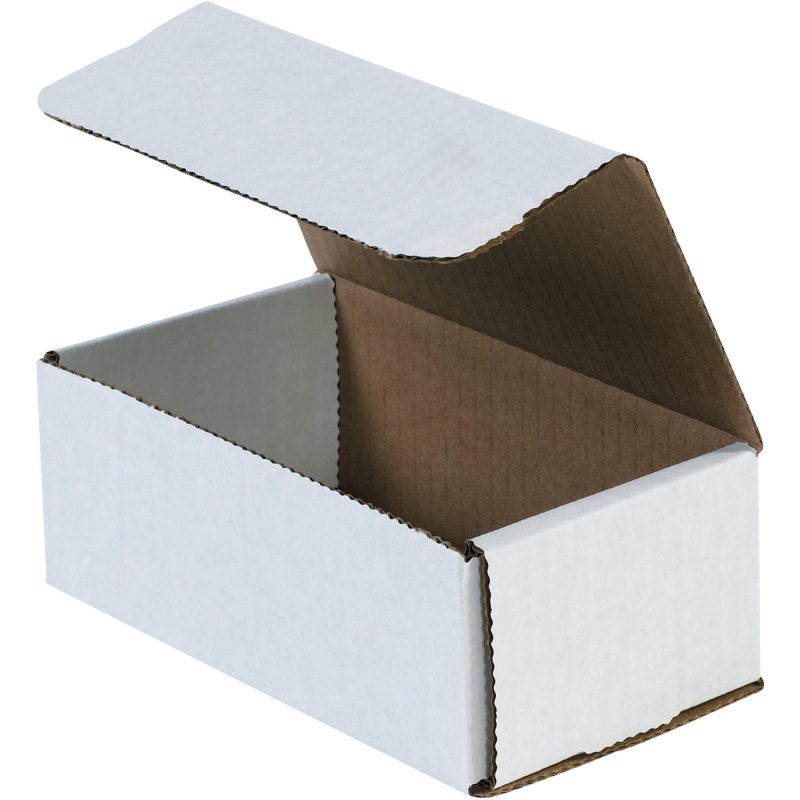 6 12 x 3 58 x 2 12 white corrugated mailers