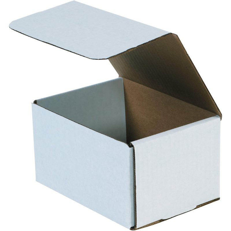 6 12 x 4 78 x 3 34 white corrugated mailers mlr4