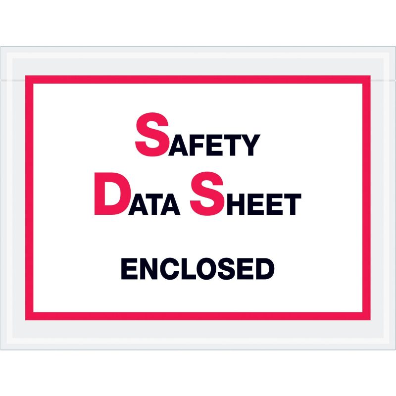 6 12 x 5 safety data sheet enclosed sds envelopes pl495