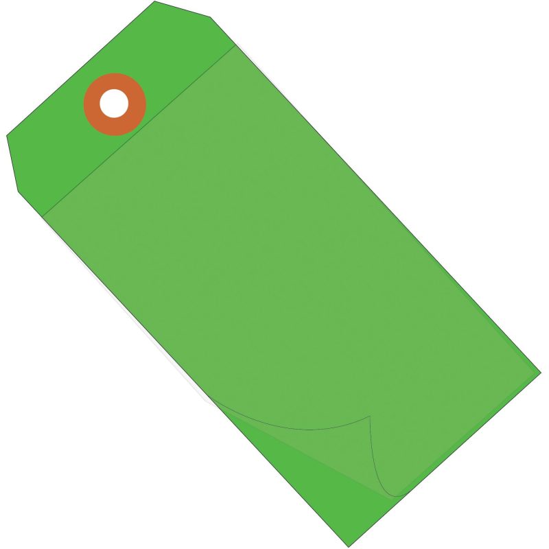 6 14 x 3 18 green self laminating tags g26030