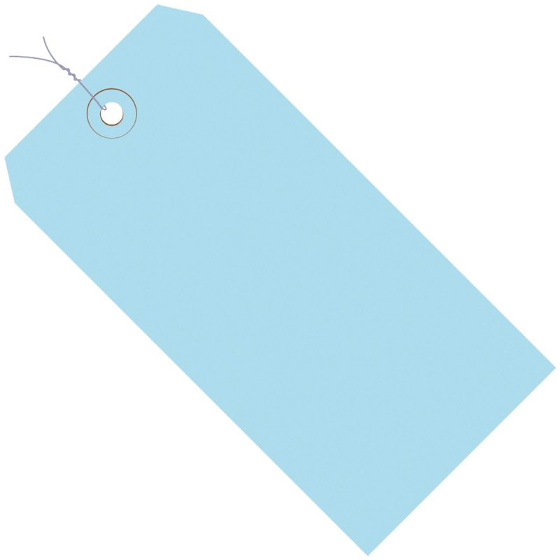 6 14 x 3 18 light blue 13 pt shipping tags pre wired g11083b