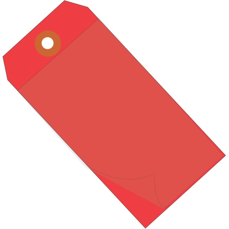 6 14 x 3 18 red self laminating tags g26029