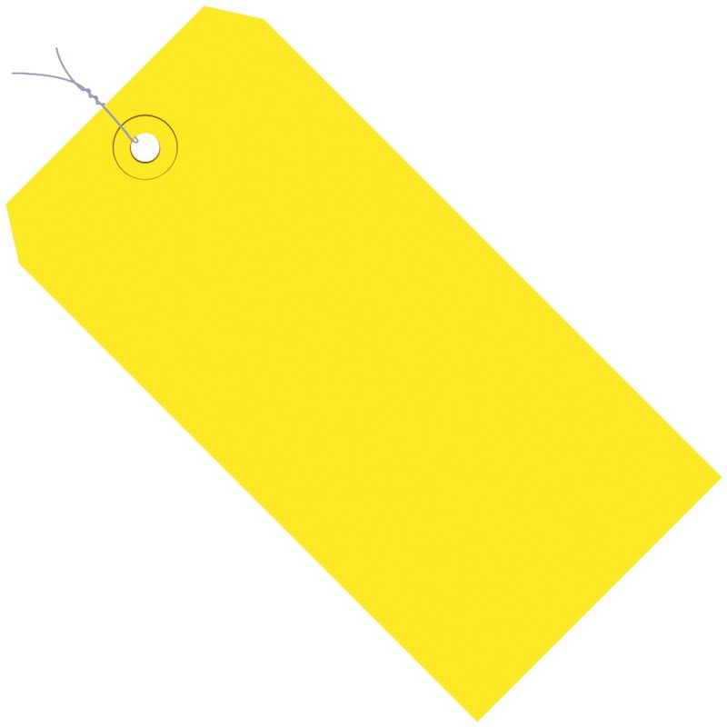 6 14 x 3 18 yellow 13 pt shipping tags pre wired g11083c