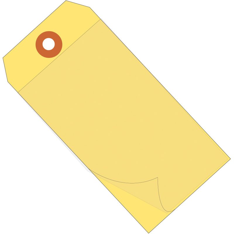 6 14 x 3 18 yellow self laminating tags g26032