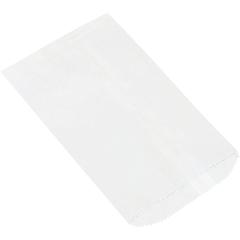 6 14 x 9 14 white flat merchandise bags bgm101w