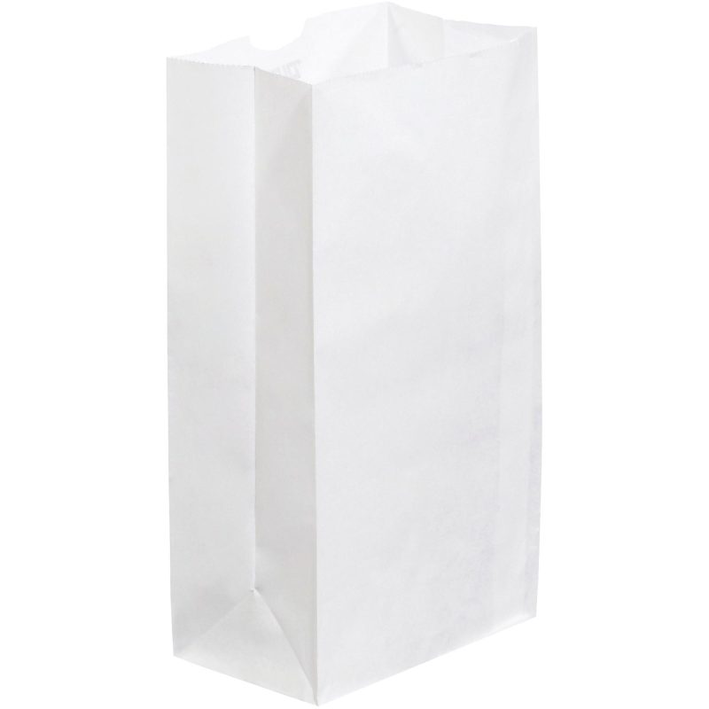 6 18 x 4 x 12 38 white grocery bags bgg105w