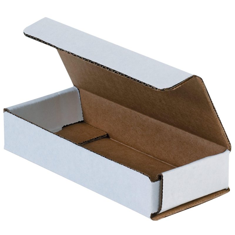 6 x 2 12 x 1 white corrugated mailers