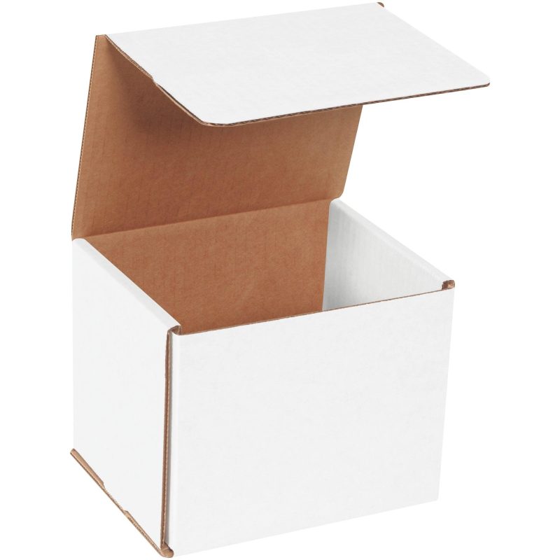 6 x 5 x 5 white corrugated mailers m655