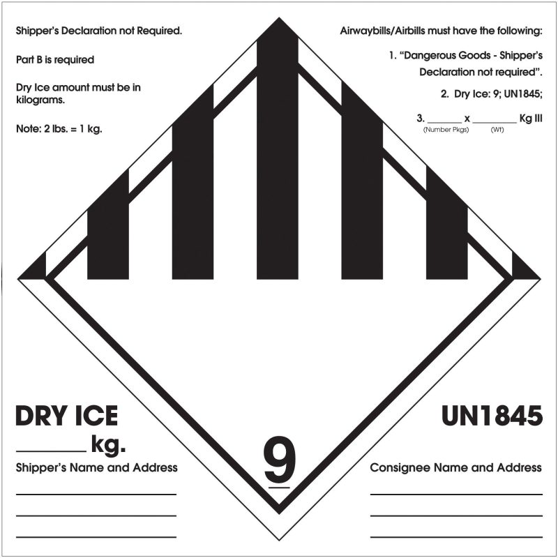 6 x 6 shipper s declaration not required dl1281