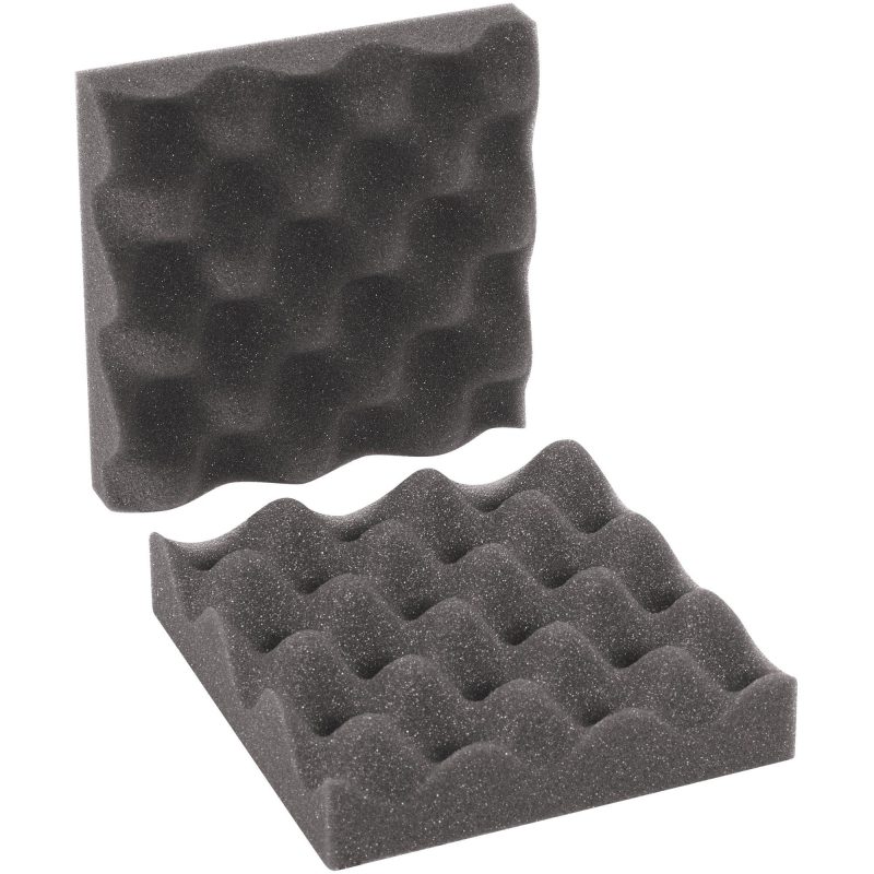 6 x 6 x 2 charcoal convoluted foam sets fcsc662