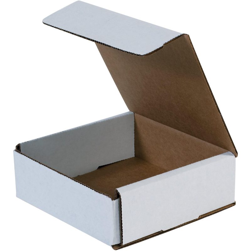 6 x 6 x 2 white corrugated mailers m662