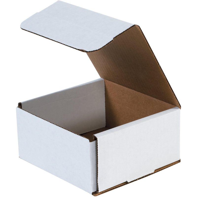 6 x 6 x 3 white corrugated mailers m663