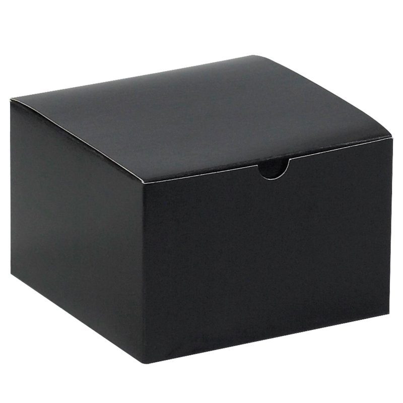 6 x 6 x 4 black gloss gift boxes gb664bk