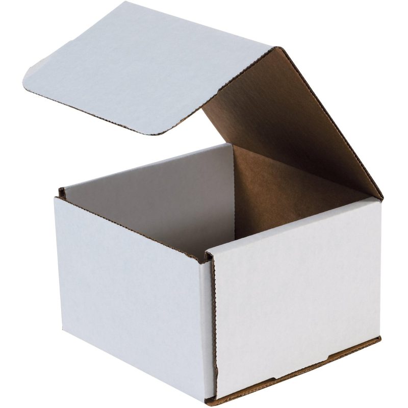 6 x 6 x 4 white corrugated mailers m664