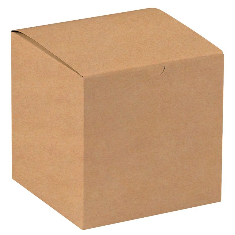 6 x 6 x 6 kraft gift boxes gb666k