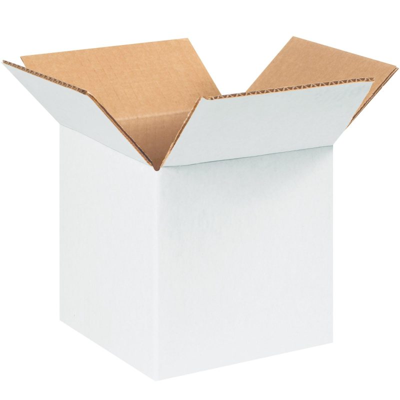 6 x 6 x 6 white corrugated boxes 666w