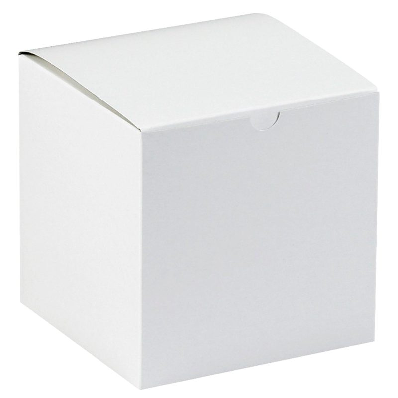 6 x 6 x 6 white gift boxes gb666