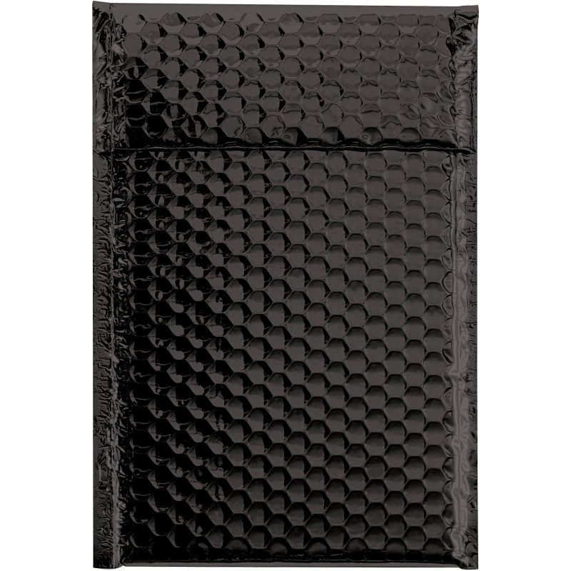 7 12 x 11 black glamour bubble mailers gbm0711bk