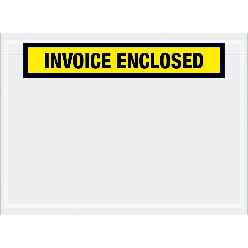 7 12 x 5 12 yellow invoice enclosed envelopes pl528