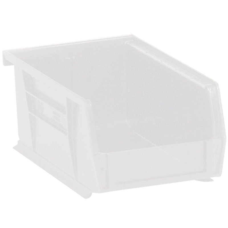 7 38 x 4 18 x 3 clear plastic stack and hang bin boxes binp0743cl