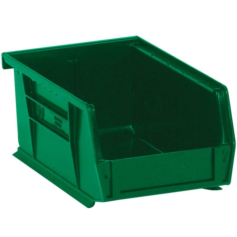 7 38 x 4 18 x 3 green plastic stack and hang bin boxes binp0743g