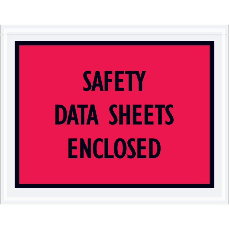 7 x 5 12 red safety data sheets enclosed envelopes pl400