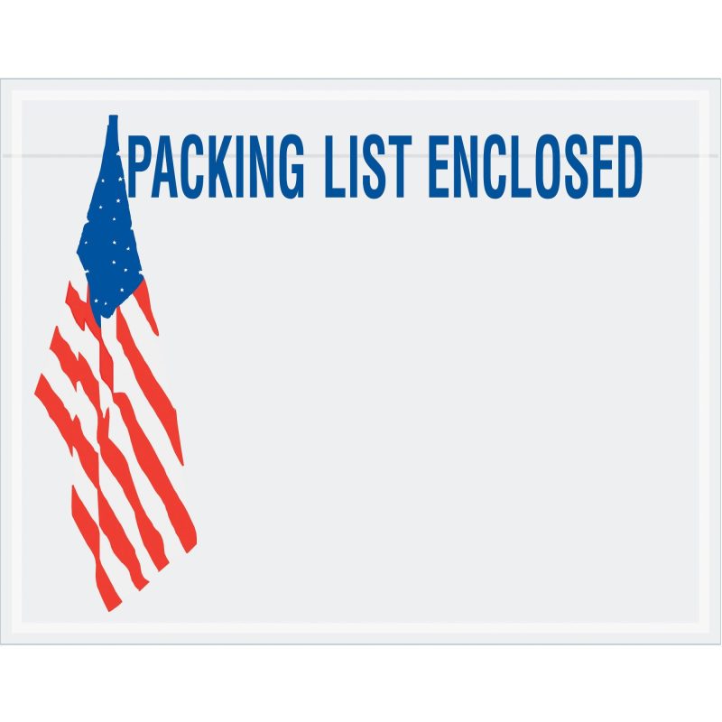 7 x 5 12 u s a flag packing list enclosed envelopes pl468