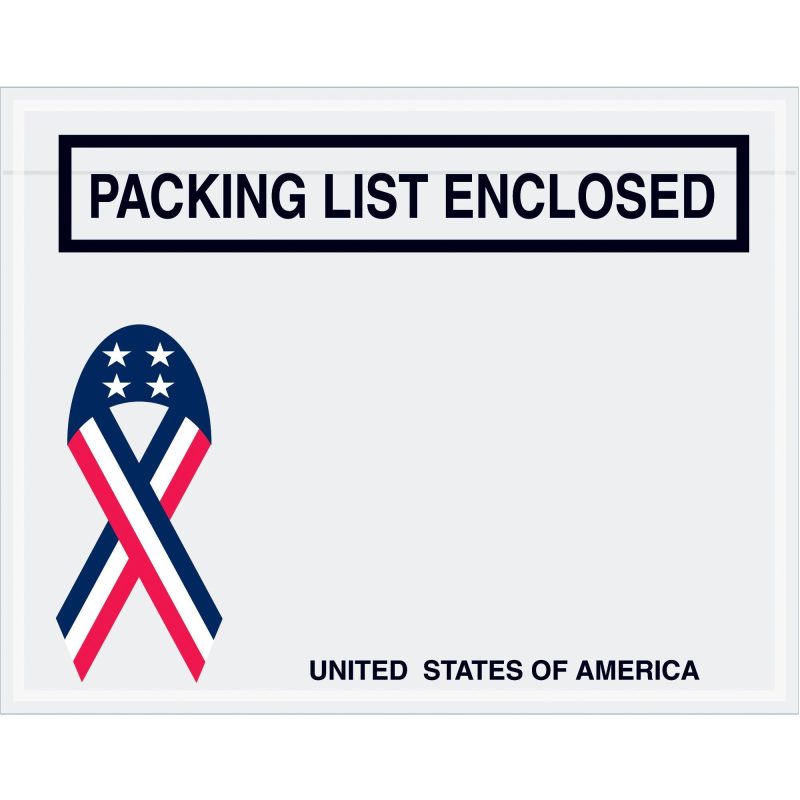 7 x 5 12 u s a ribbon packing list enclosed envelopes pl467