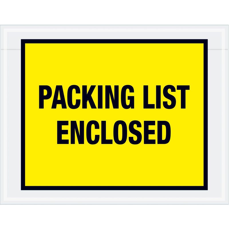 7 x 5 12 yellow packing list enclosed envelopes pl405