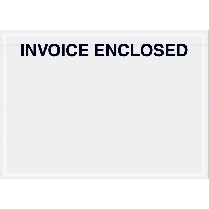 7 x 5 clear face invoice enclosed envelopes pl481