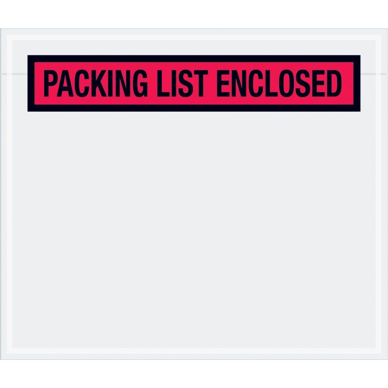 7 x 6 red packing list enclosed envelopes pl491