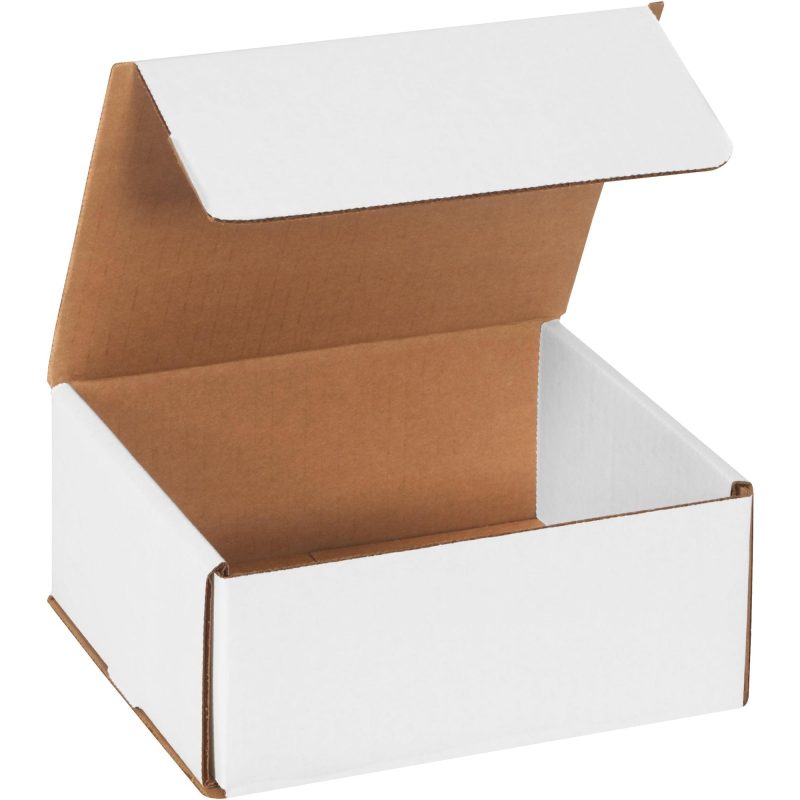 7 x 6 x 3 white corrugated mailers m763