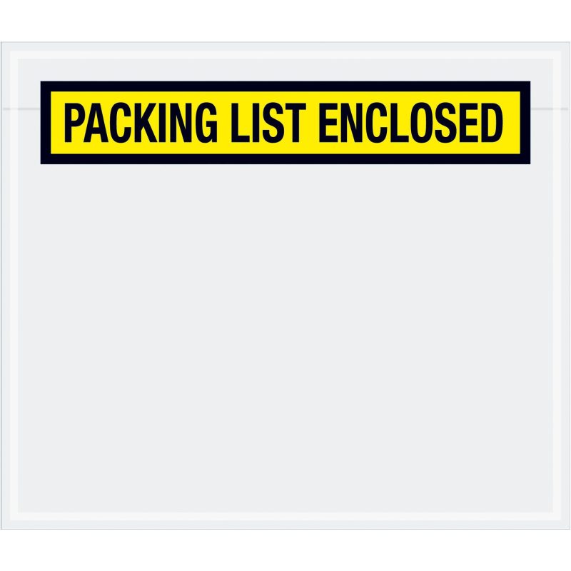 7 x 6 yellow packing list enclosed envelopes pl490