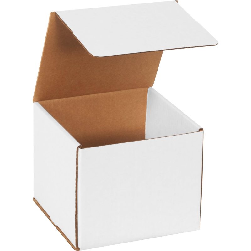 7 x 7 x 6 white corrugated mailers m776