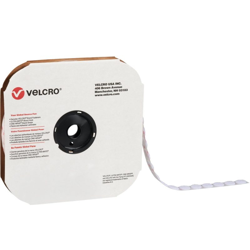 78 loop white velcro r brand tape individual dots vel144