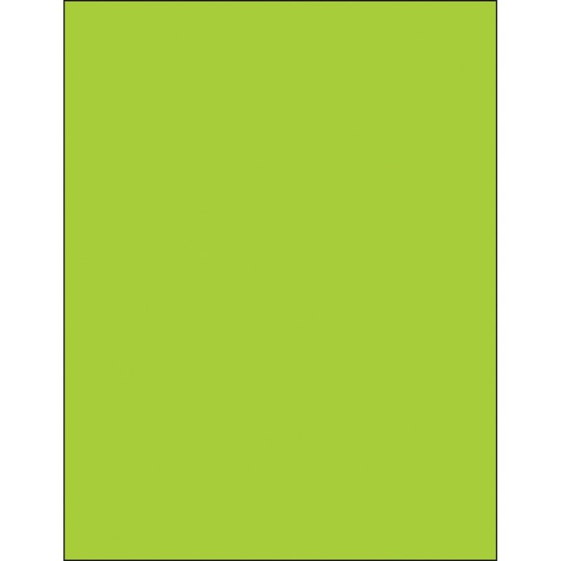 8 12 x 11 fluorescent green rectangle laser labels ll185gn