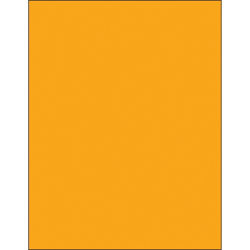 8 12 x 11 fluorescent orange rectangle laser labels ll185or