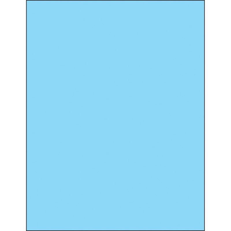 8 12 x 11 fluorescent pastel blue rectangle laser labels ll185be