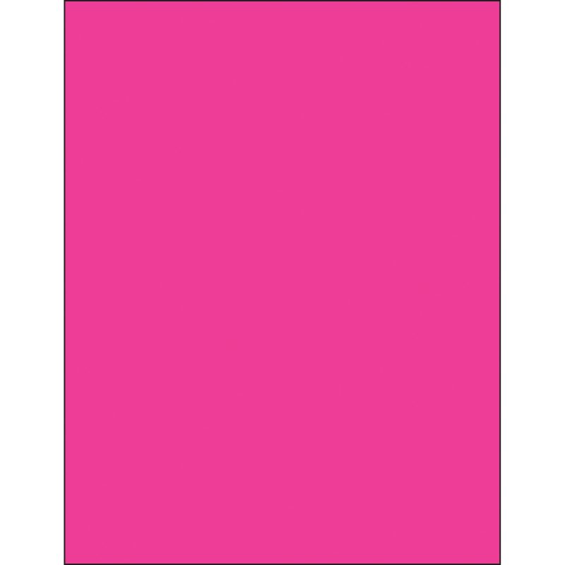 8 12 x 11 fluorescent pink rectangle laser labels ll185pk