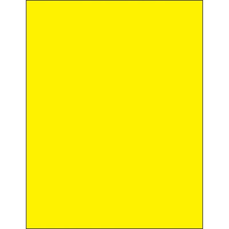 8 12 x 11 fluorescent yellow removable rectangle laser labels ll420ye