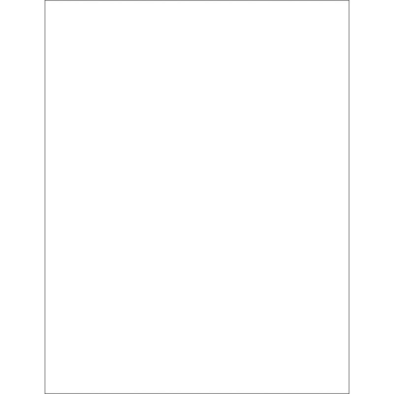 8 12 x 11 glossy white rectangle laser labels ll206