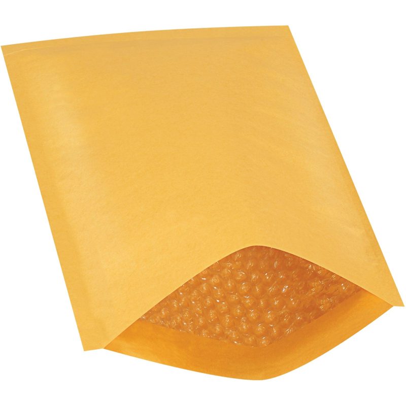 8 12 x 12 kraft 2 heat seal bubble mailers b855