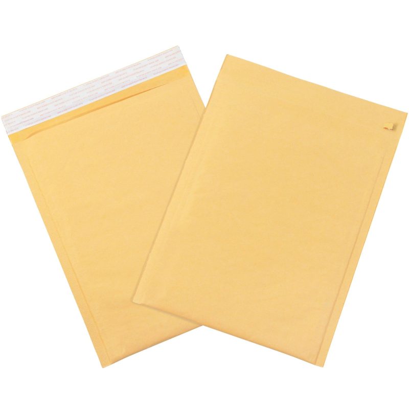 8 12 x 12 kraft 2 self seal bubble mailers wtear strip b855sstt