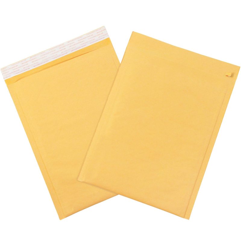 8 12 x 14 12 kraft 25 pack 3 self seal bubble mailers wtear strip b856sstt25pk